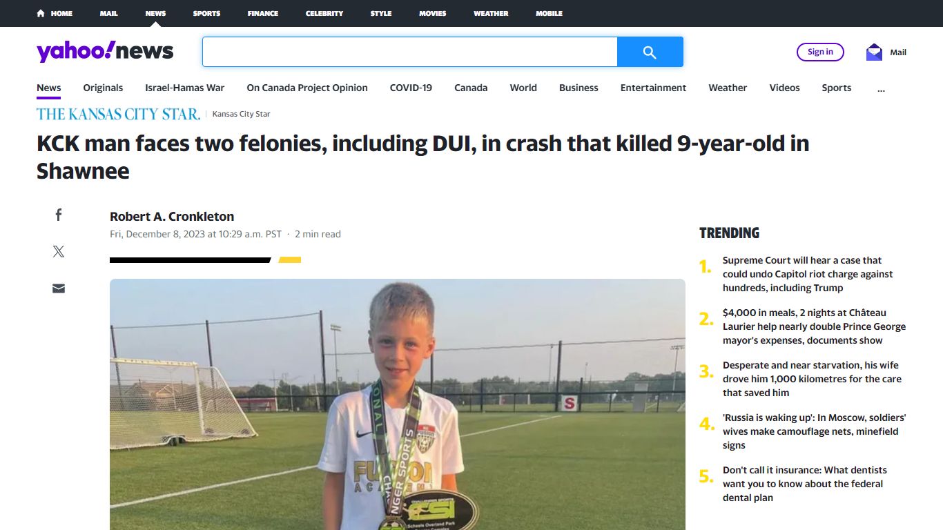 Kansas City, Kansas, man charged with DUI in crash that killed 9-year ...